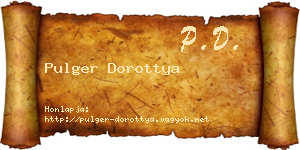 Pulger Dorottya névjegykártya